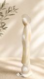 Virgen En Piedra Natural Ónix Y Mármol 25 cm