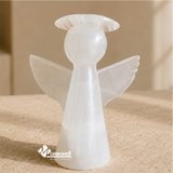 Ángel Luna, Escultura artesanal en ónix blanco natural