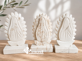 VIRGEN DE GUADALUPE EN PIEDRA DE MARMOL 15 CM