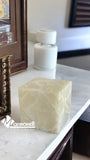 LAMPARA CUBO DE ONIX NATURAL 10X10X10 CM