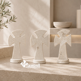 CRUZ EN MARMOL PIEDRA NATURAL 13.5 CM, DISEÑO LIZ