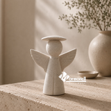 Ángel Artesanal “Luna” · Mármol Bellagio Natural · 10 cm