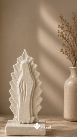 NUEVO! VIRGEN DE GUADALUPE EN MARMOL 18 CM, MOD. CONCHITA