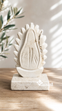 VIRGEN DE GUADALUPE EN PIEDRA DE MARMOL 15 CM