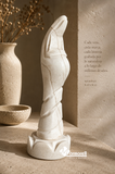 Escultura Virgen de la Dulce Espera • Mármol Natural 22 cm