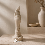 Escultura Virgen de la Dulce Espera • Mármol Natural 22 cm