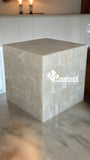 CUBO DE MARQUETERIA DE ONIX 50X50X50 CM, ONIX BLANCO. ENVIO GRATIS