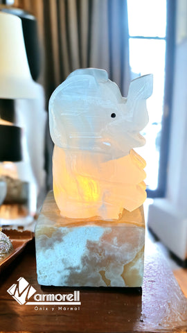 LAMPARITA DE ONIX MODELO ELEFANTE SENTADO