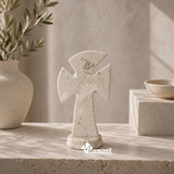 CRUZ EN MARMOL PIEDRA NATURAL 13.5 CM, DISEÑO LIZ