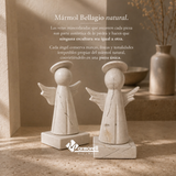 Ángel Escultórico “Kenia” · Mármol Bellagio Natural · 15 cm