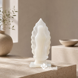 “Set Escultórico · Virgen de Guadalupe en Ónix Blanco Natural · 5 Piezas”