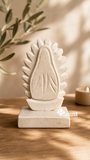 VIRGEN DE GUADALUPE EN PIEDRA DE MARMOL 15 CM