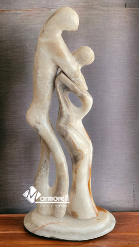 Escultura En Mármol La Pareja 25 Cm . Decoración