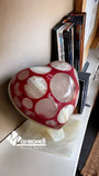 Lampara Corazón En Piedra De Onix. Tono Rojo