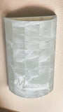 LAMPARA PARED ARBOTANTE. PIEDRA ONIX MOD: MEDIA CAÑA 30X20 CM