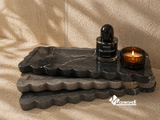Charola Ondas — Mármol Negro Natural