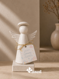 Ángel Escultórico “Kenia” · Mármol Bellagio Natural · 15 cm