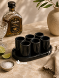 Juego de Tequileros de Mármol y Ónix | 6 Piezas