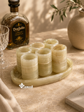 Juego de Tequileros de Mármol y Ónix | 6 Piezas