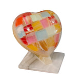 Lampara De Piedra Onix Corazón Multicolor. San Valentin