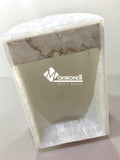 ARBOTANTE MEDIA CAÑA 30X20 MARQUETERIA DE ONIX 30X20 CON TAPA SUPERIOR E INFERIOR