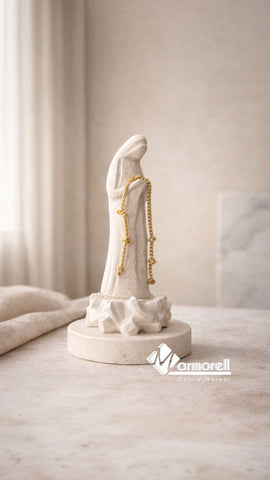 !Nuevo 2026! Mini Virgen Desata nudos en mármol natural 14 cm