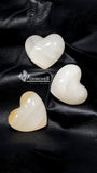 CORAZÓN DECORATIVO ÓNIX BLANCO TEHUACÁN 6 CM x 6 CM.