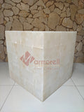 CUBO DE MARQUETERIA DE ONIX 50X50X50 CM, ONIX BLANCO. ENVIO GRATIS