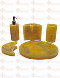 JUEGO DE BAÑO EN ONIX NARANJA NATURAL 0070