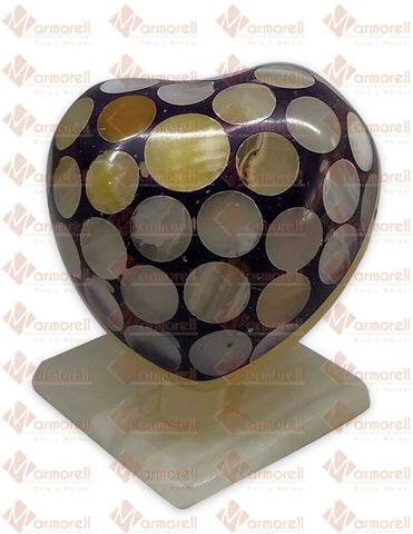 Lampara Mod. Corazón En Piedra Ónix, Morado