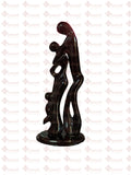 Escultura En Mármol Negro La Familia 25 Cm . Decoración