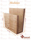 SERVILLETERO DE PIEDRA NATURAL MARMOL GRIS, DISEÑO CUADRADO